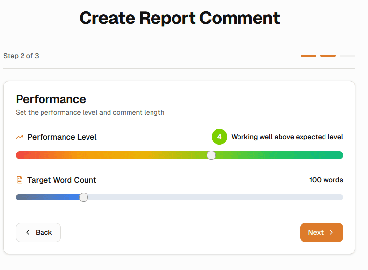 Set level and length screen of School Reports SA