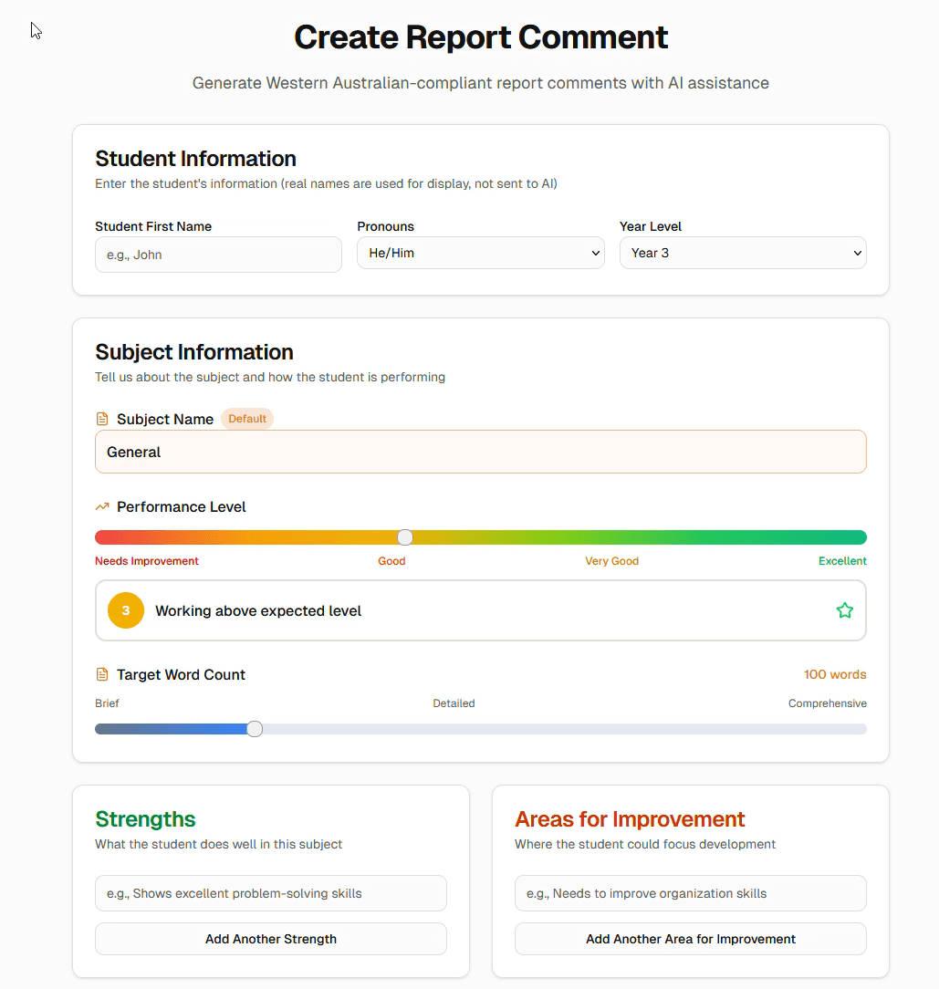 Writing Professional Report Comments demo thumbnail